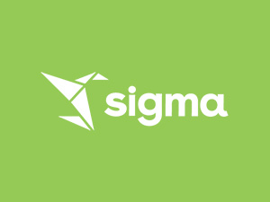 Sigma logo on green background
